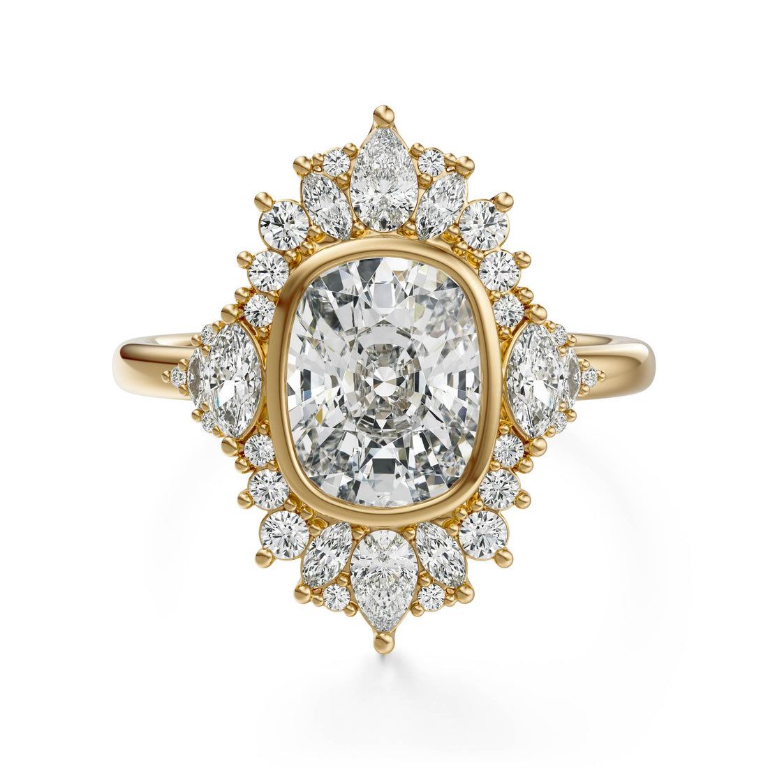 The Ethereal Ring | Elongated Cushion | Setting Only