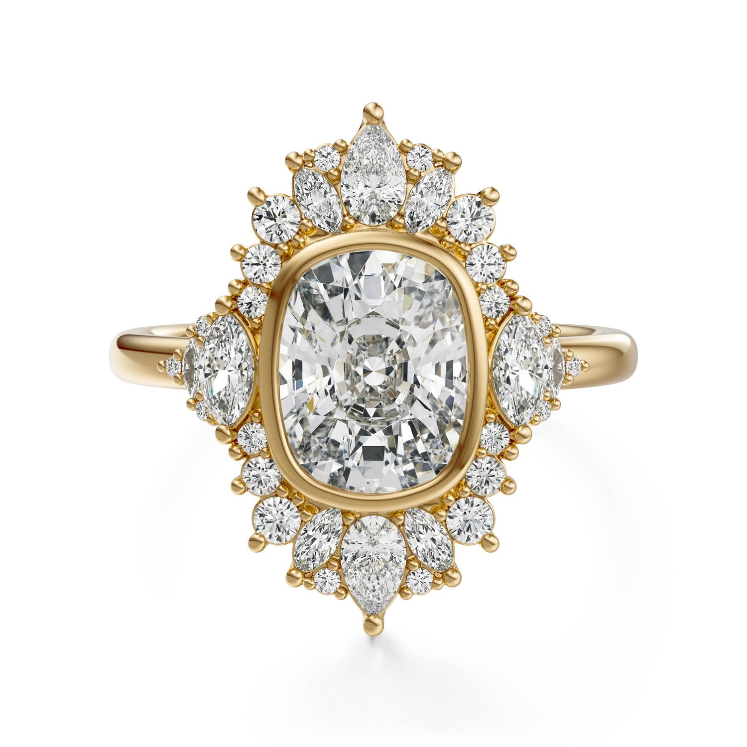 The Ethereal Ring | Elongated Cushion | Setting Only