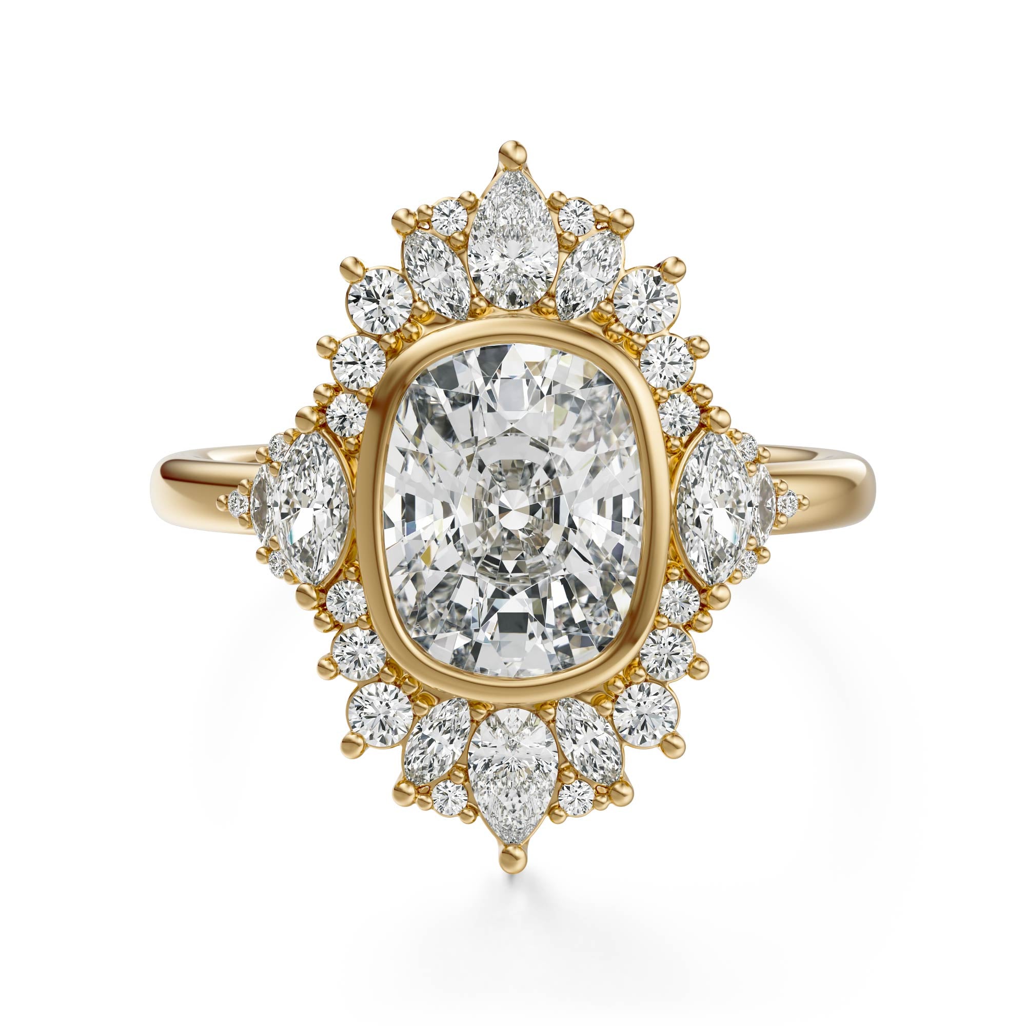 The Ethereal Ring | Elongated Cushion | Setting Only