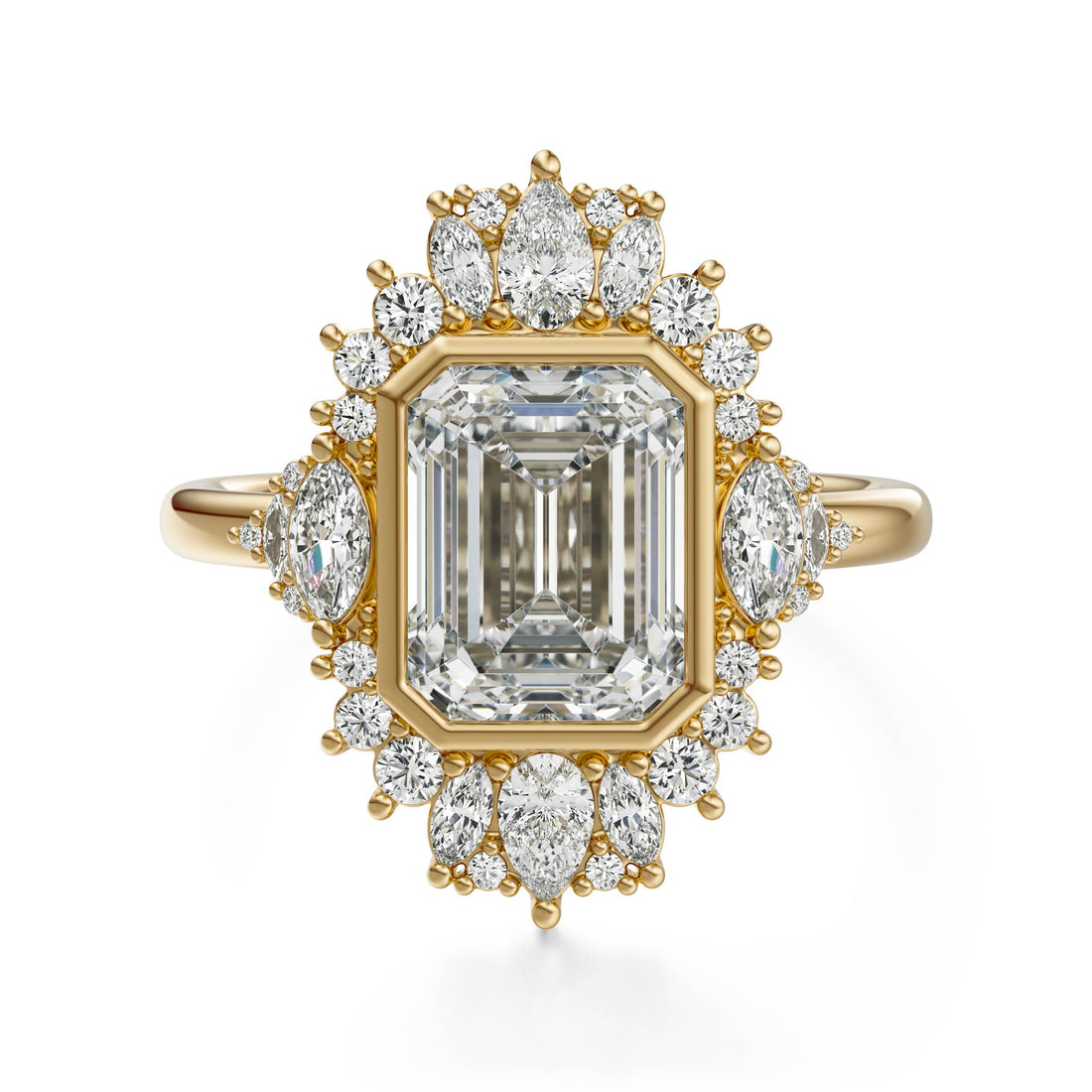 The Ethereal Ring | Emerald Cut | Setting Only