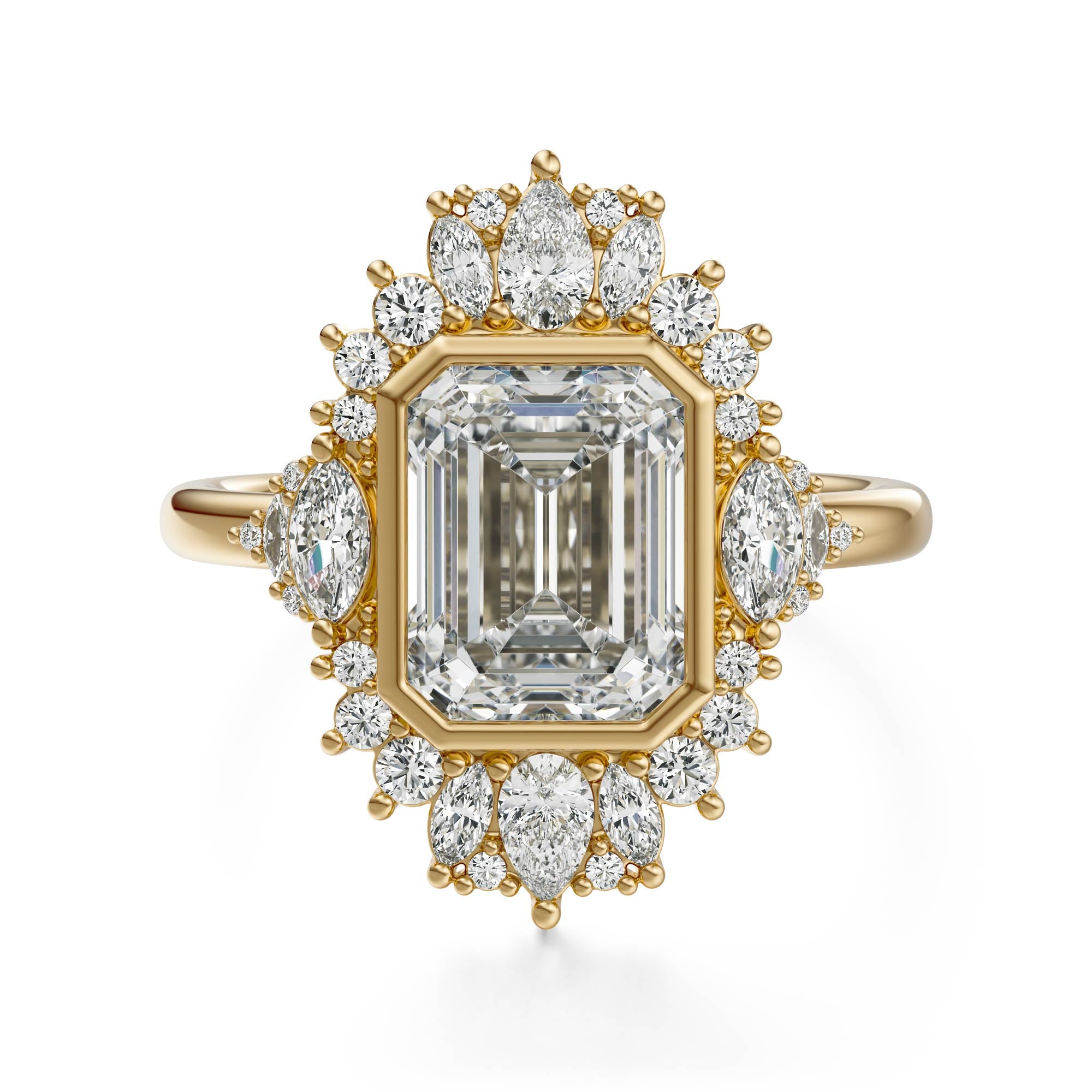 The Ethereal Ring | Emerald Cut | Setting Only
