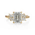 The Diamond Fleur Ring | Emerald Cut | Setting Only - Lavender Creek Gems 