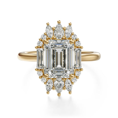 The Georgia Ring | Emerald Cut | Setting Only