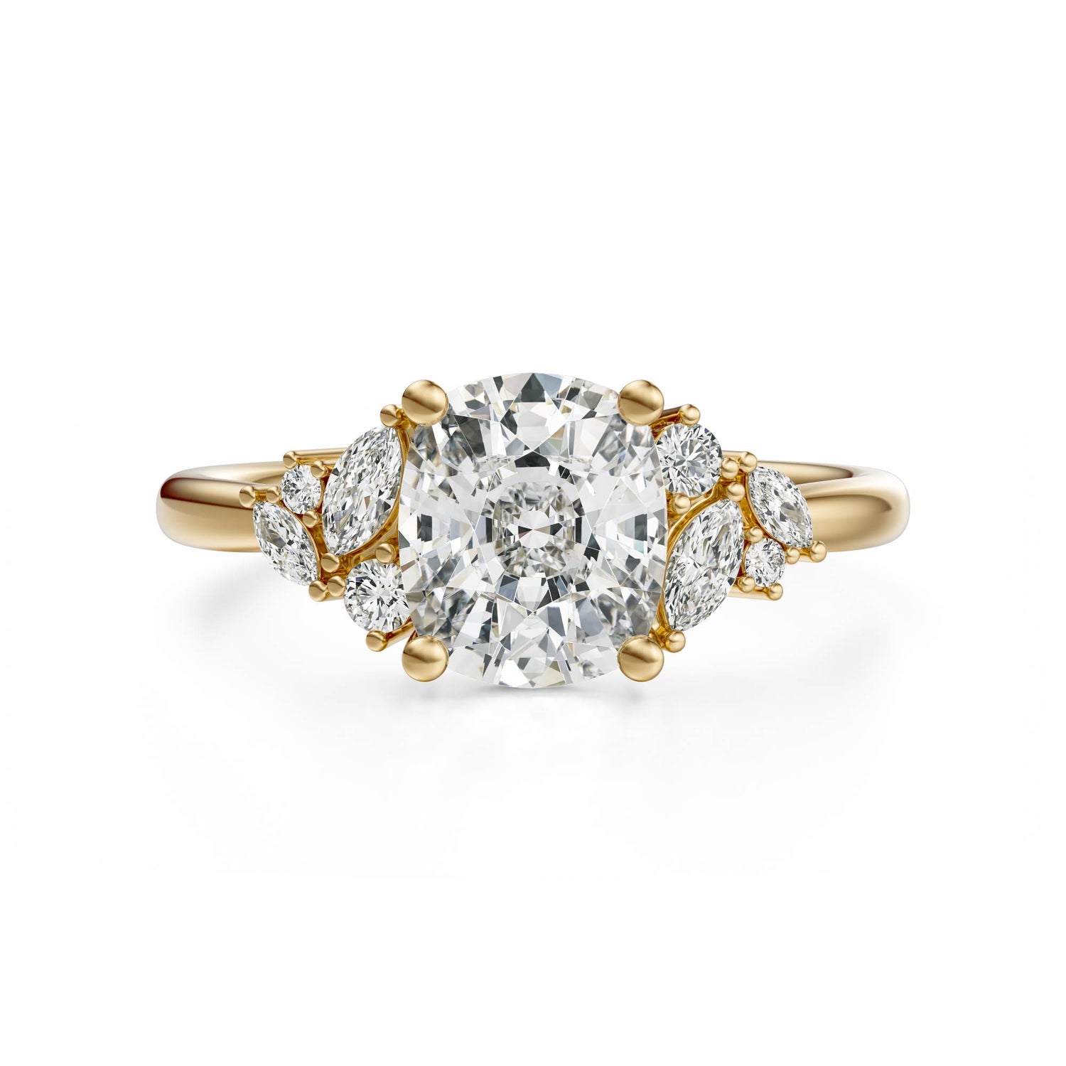 The Laurel Ring | Elongated Cushion