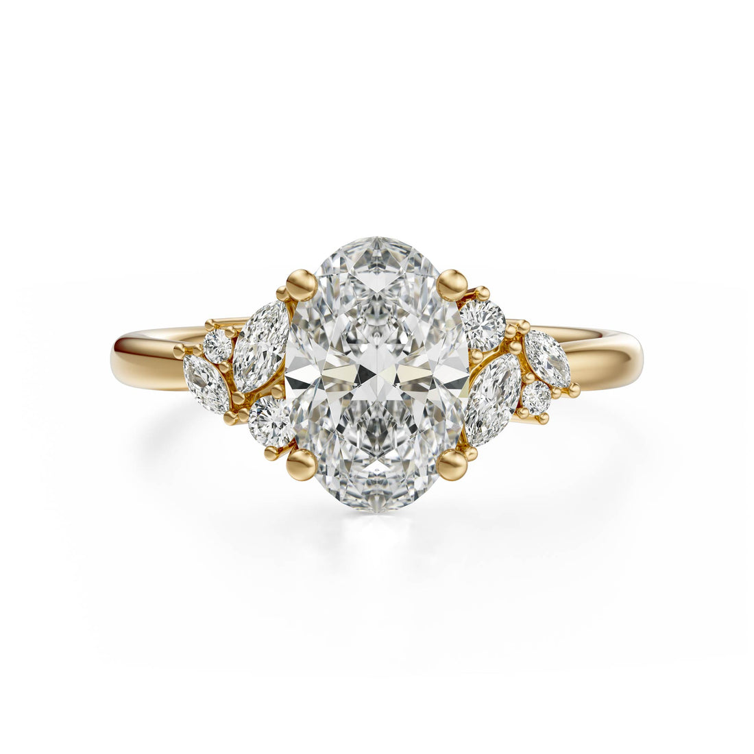 The Laurel Ring | Oval | Setting Only