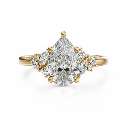 The Laurel Ring | Pear | Setting Only