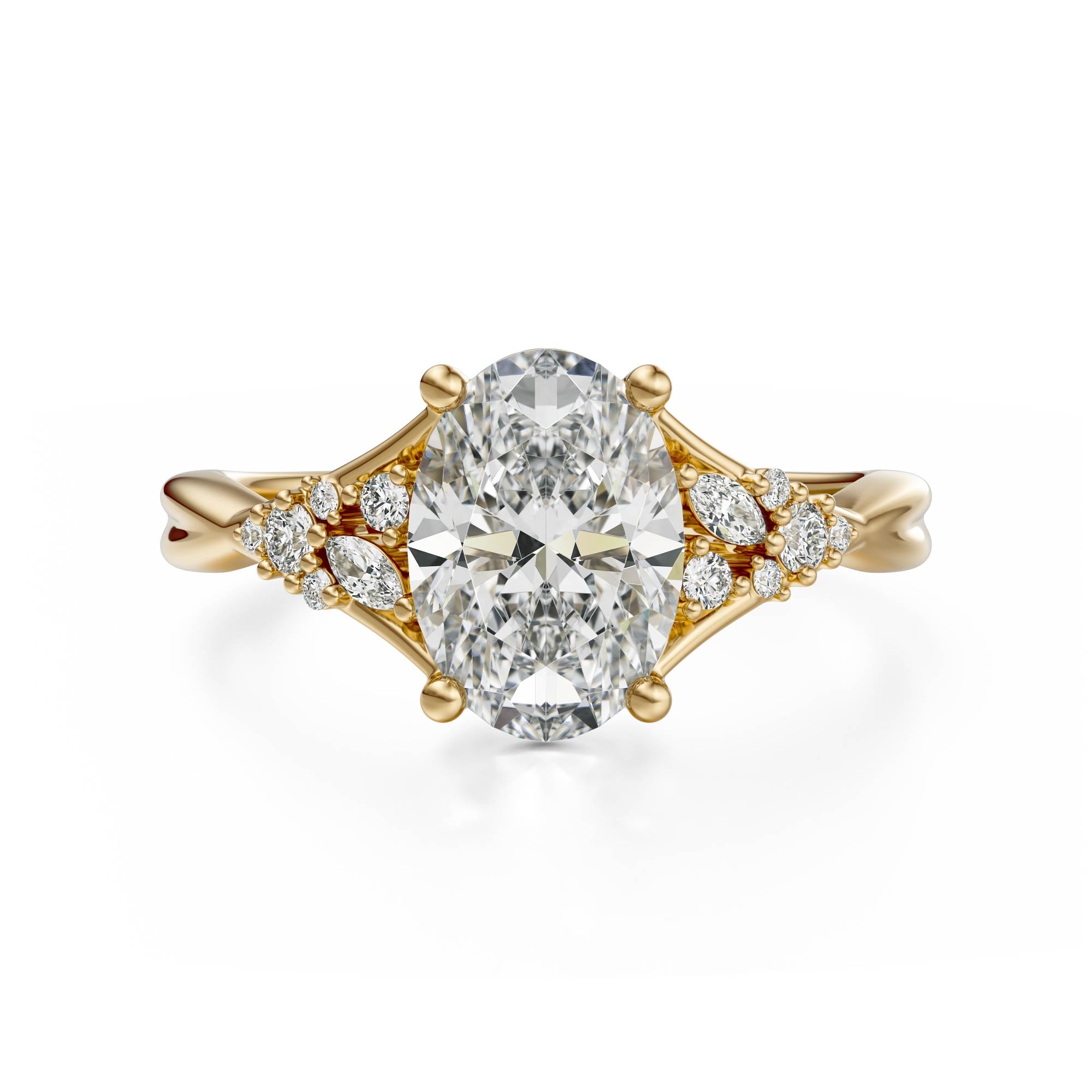 The Lyria Ring | Oval | Setting Only