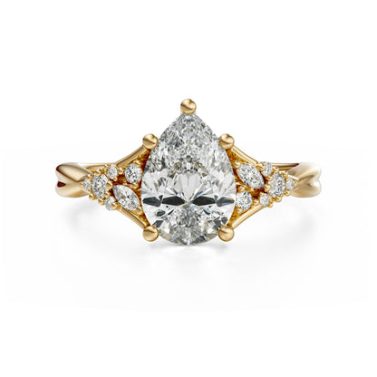 The Lyria Ring | Pear | Setting Only