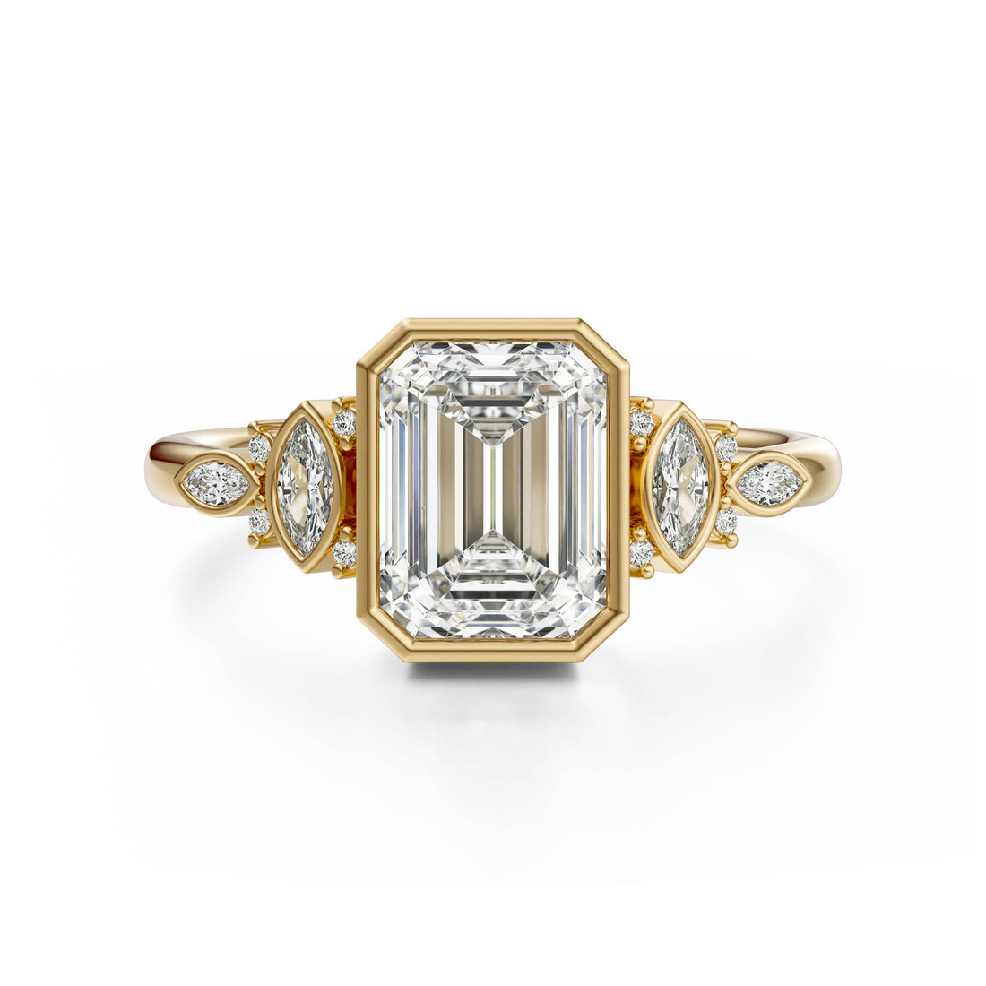 The All Bezel Maeve Ring | Emerald Cut
