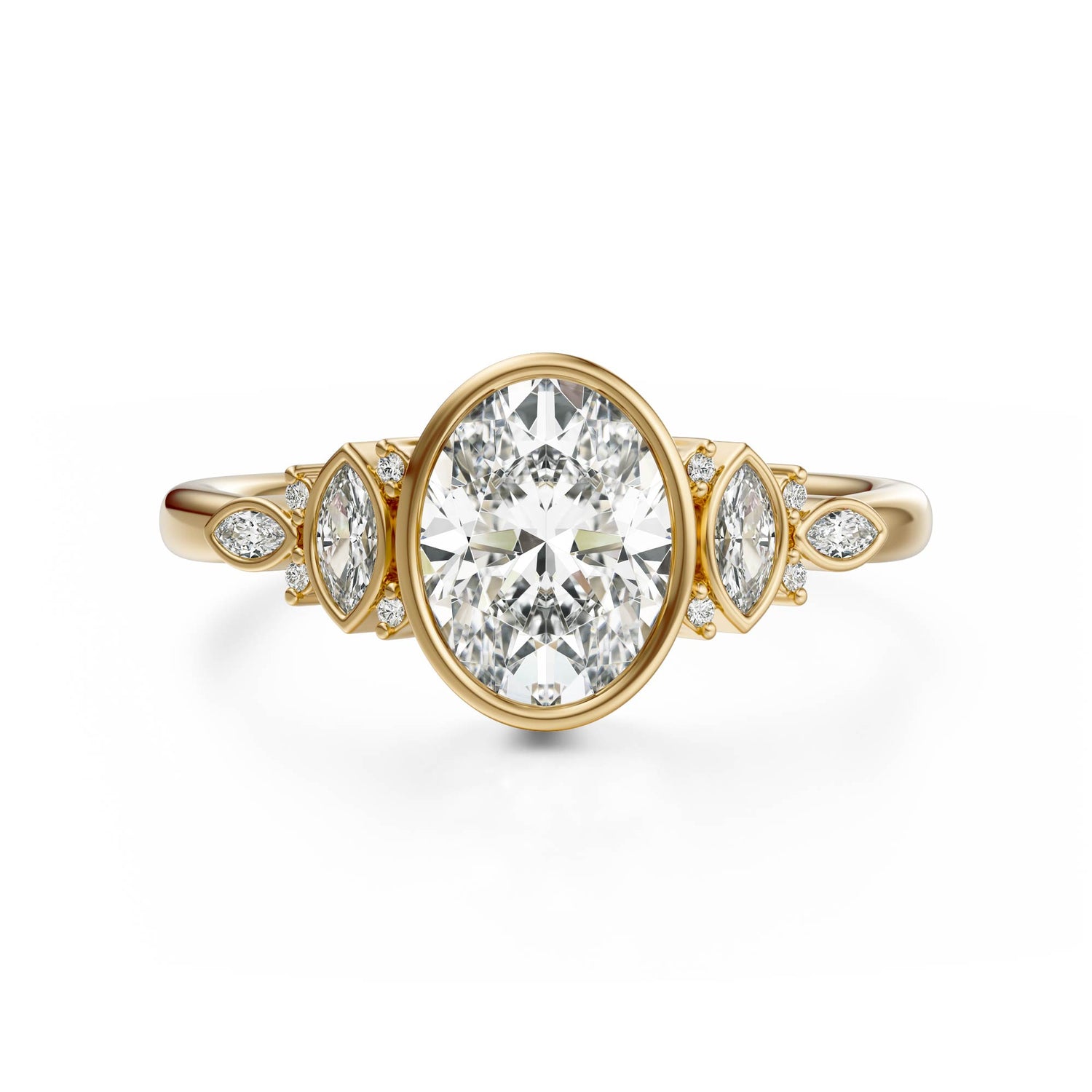 The All Bezel Maeve Ring | Oval
