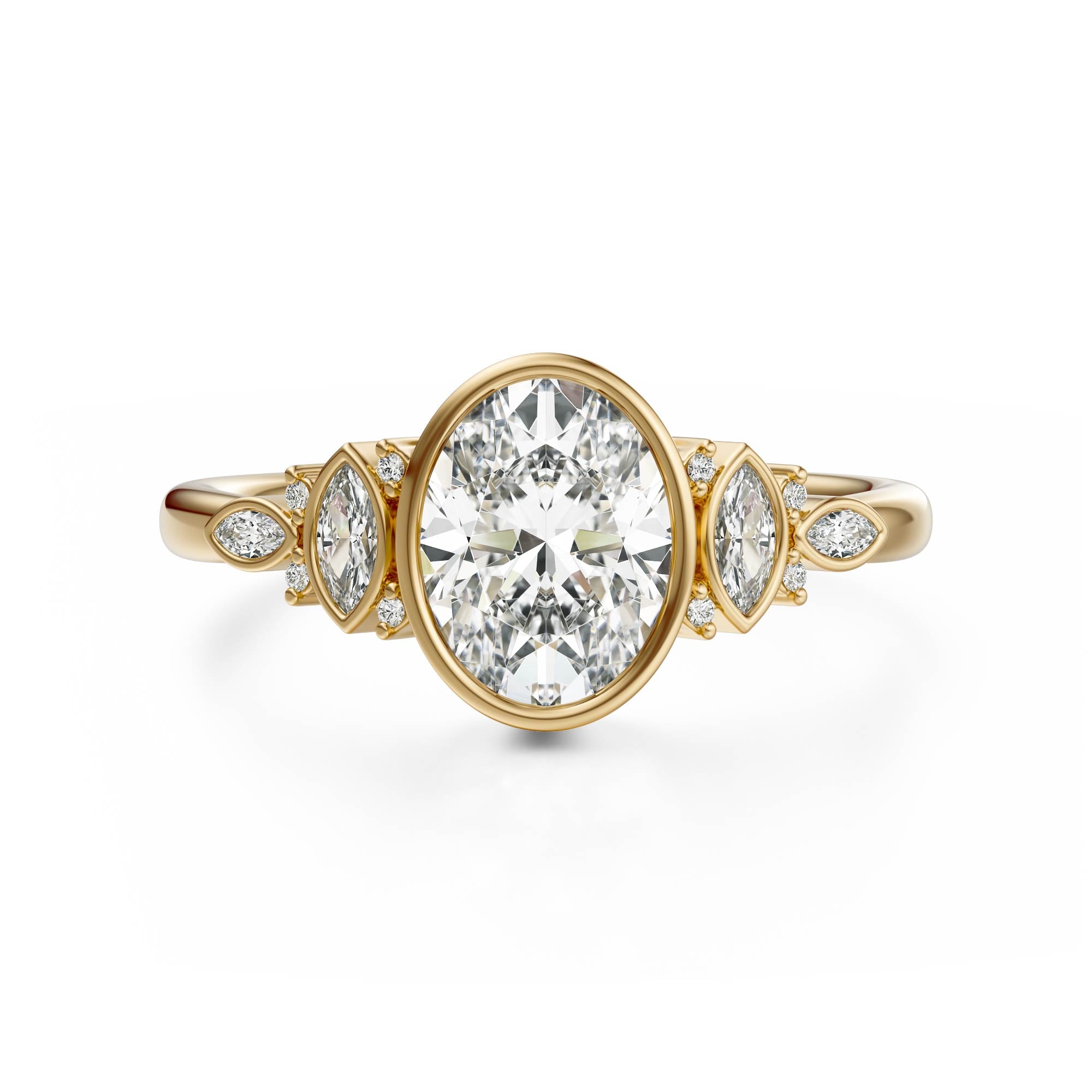 The All Bezel Maeve Ring | Oval