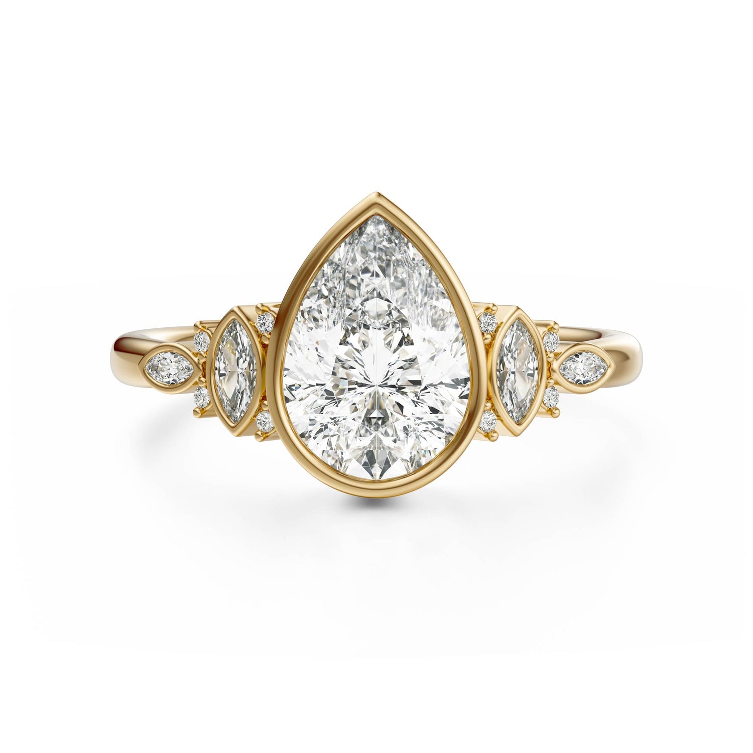 The All Bezel Maeve Ring | Pear | Setting Only