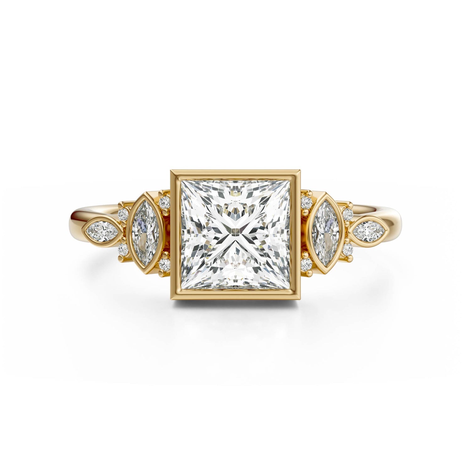 The All Bezel Maeve Ring | Princess | Setting Only