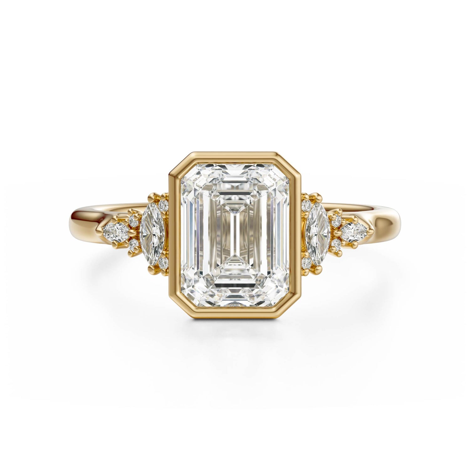 The Bezel Maeve Ring | Emerald Cut | Setting Only