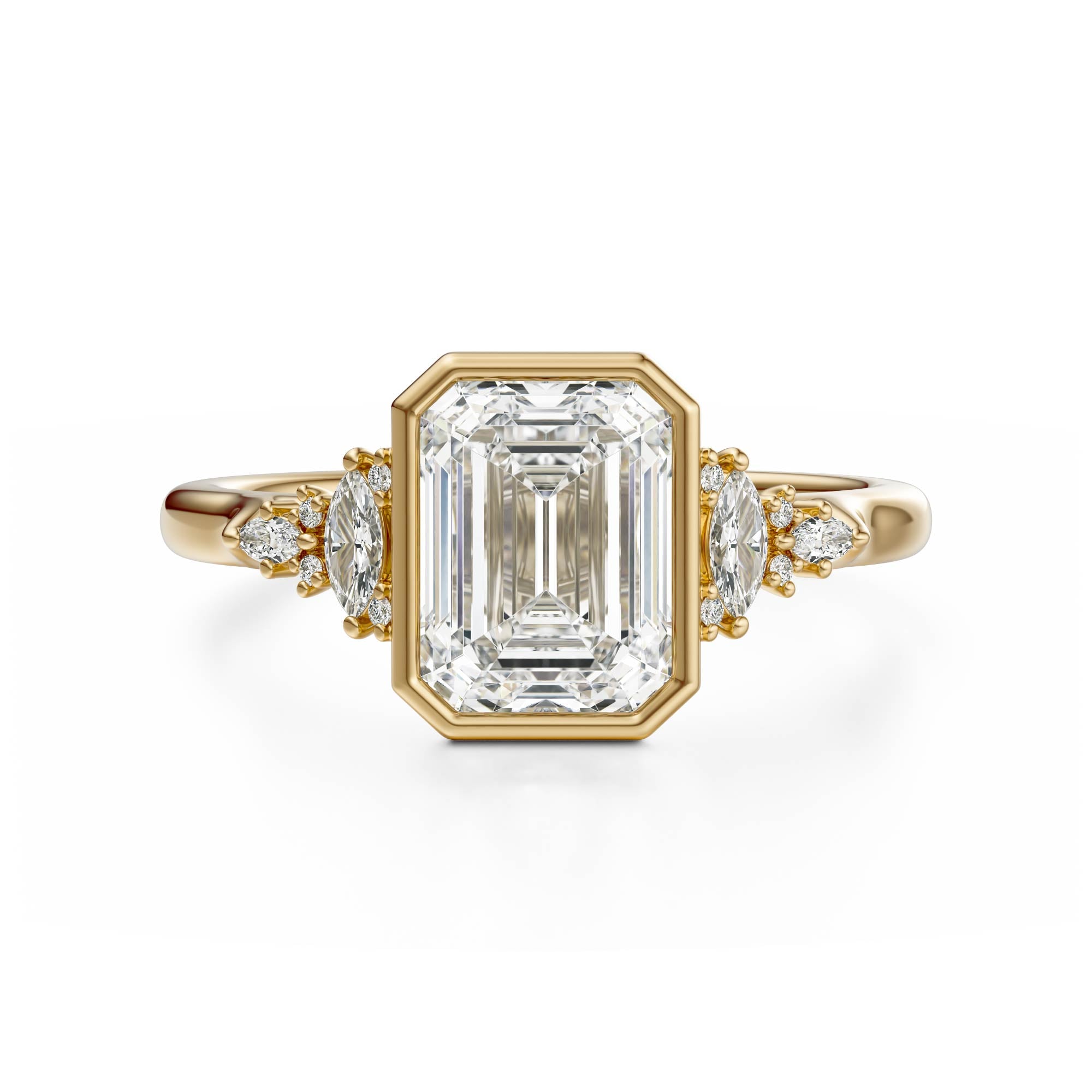 The Bezel Maeve Ring | Emerald Cut | Setting Only