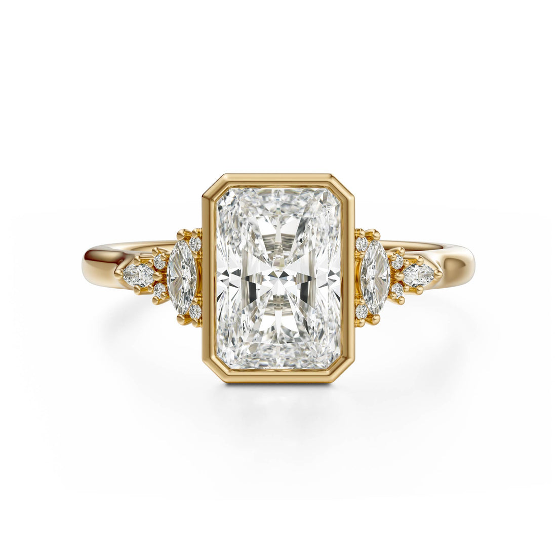 The Bezel Maeve Ring | Radiant | Setting Only