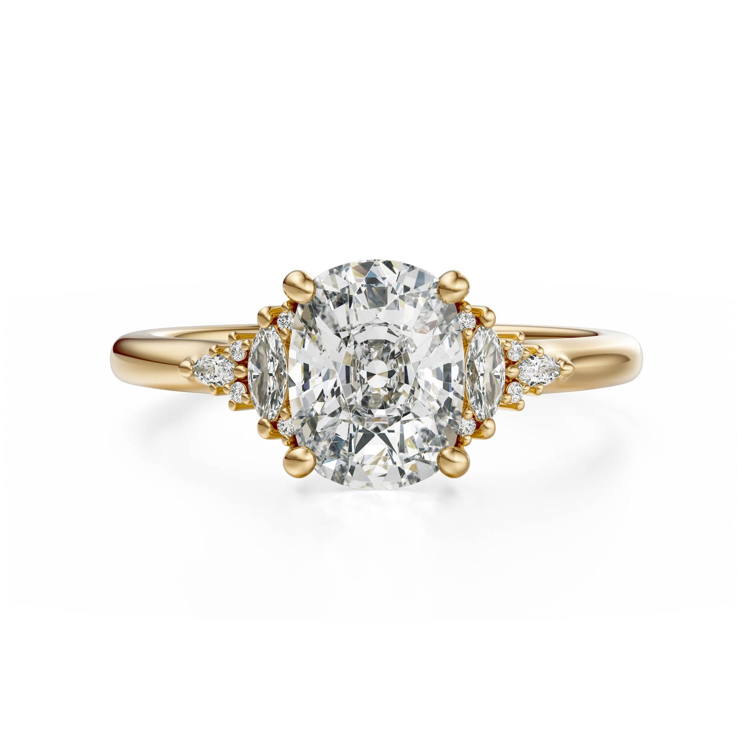 The Low Maeve Ring | Elongated Cushion