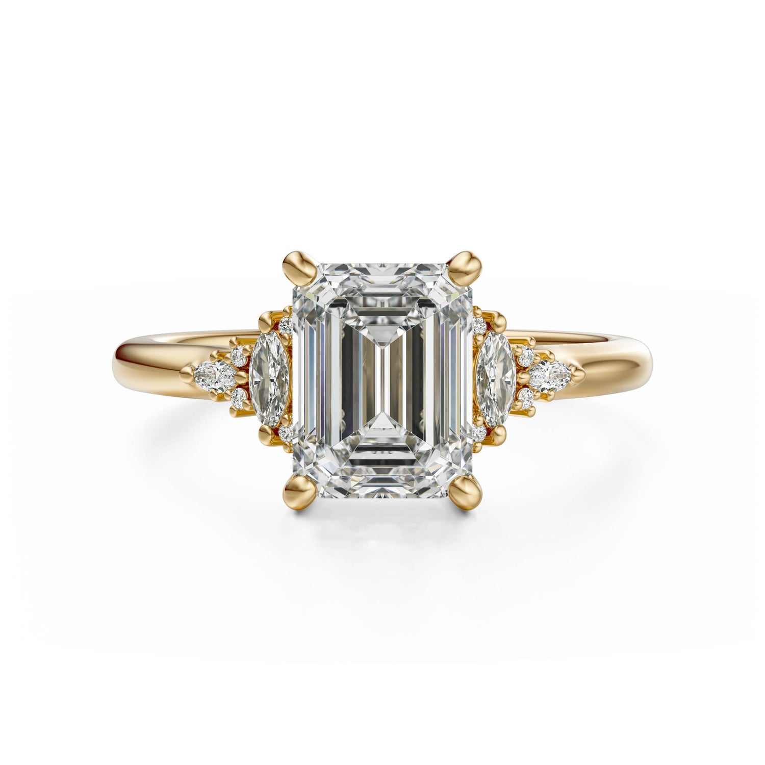 The Low Maeve Ring | Emerald Cut | Setting Only