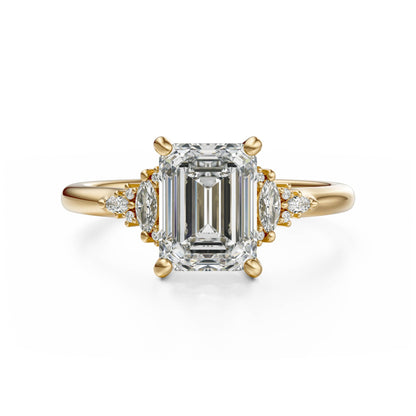The Low Maeve Ring | Emerald Cut | Setting Only