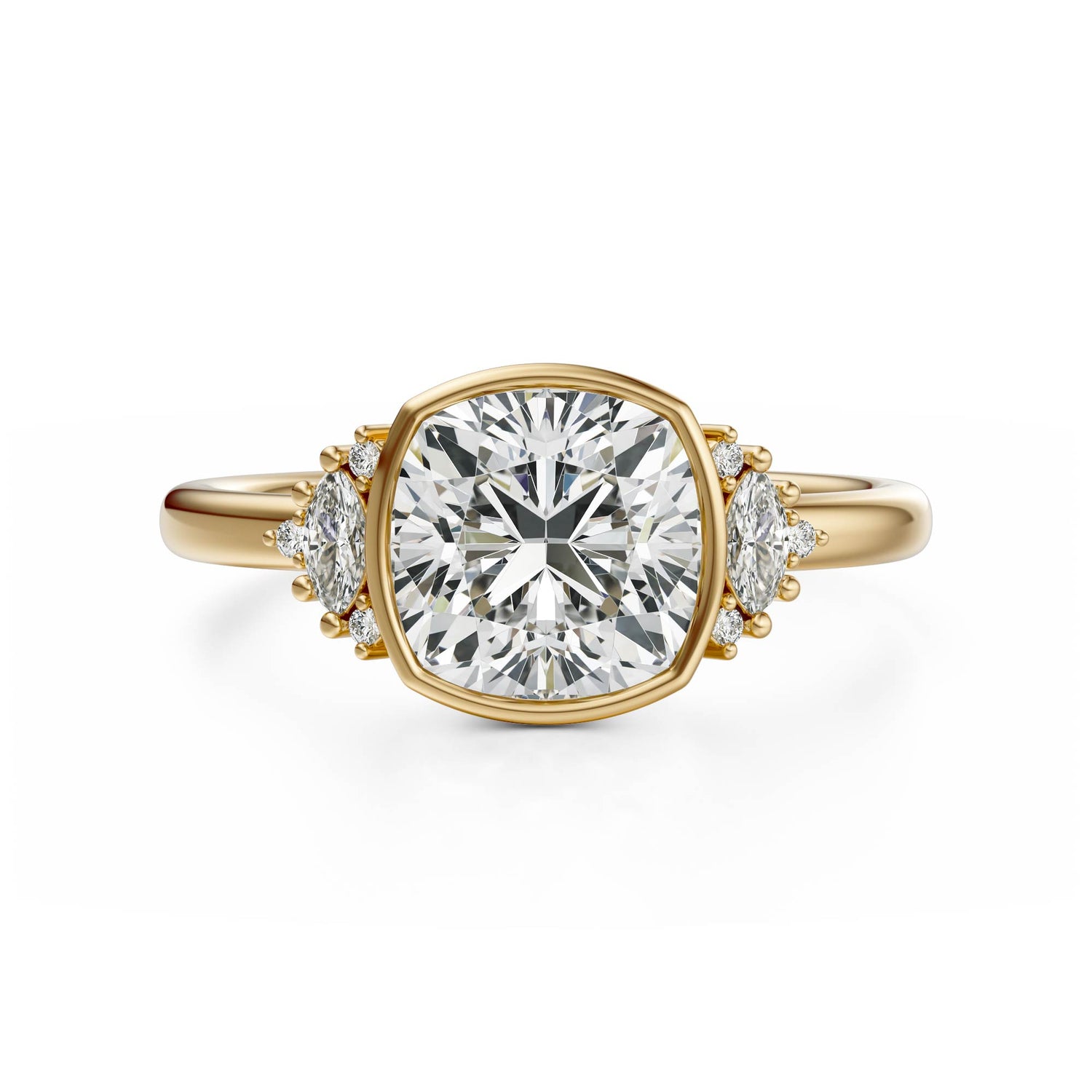 The Bezel Maren Ring | Cushion