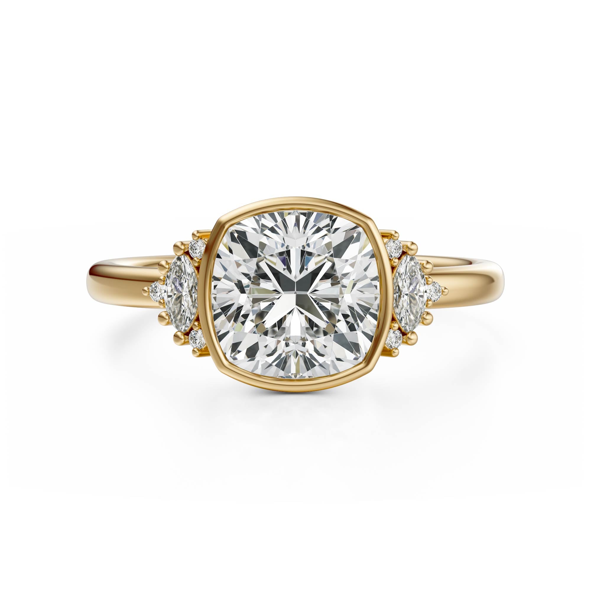 The Bezel Maren Ring | Cushion