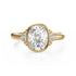 The Bezel Maren Ring | Elongated Cushion | Setting Only - Lavender Creek Gems 