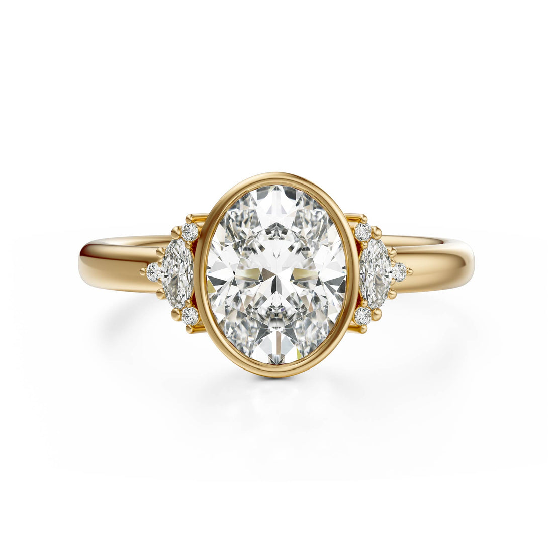 The Bezel Maren Ring | Oval | Setting Only - Lavender Creek Gems 
