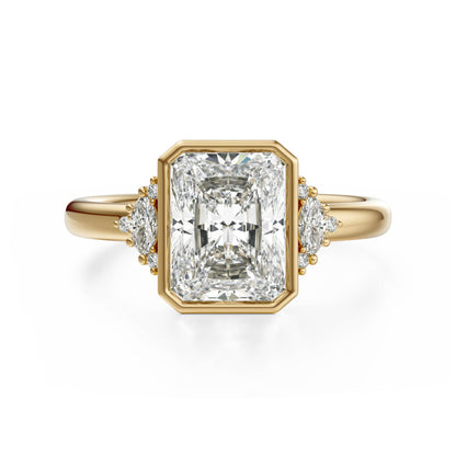 The Bezel Maren Ring | Radiant | Setting Only - Lavender Creek Gems 