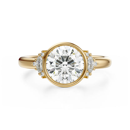 The Bezel Maren Ring | Round - Lavender Creek Gems 