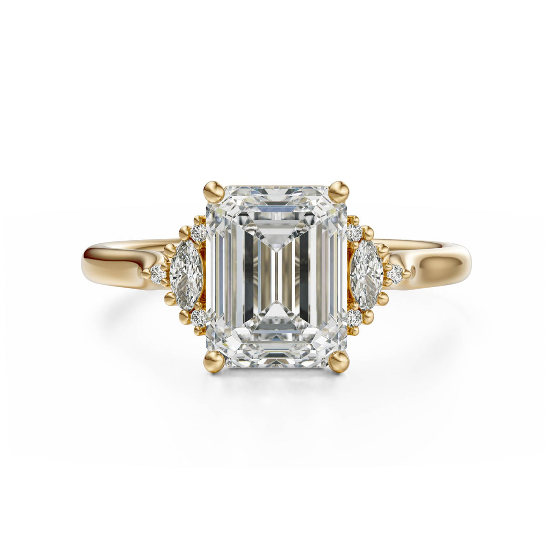 The Maren Ring | Emerald Cut | Setting Only