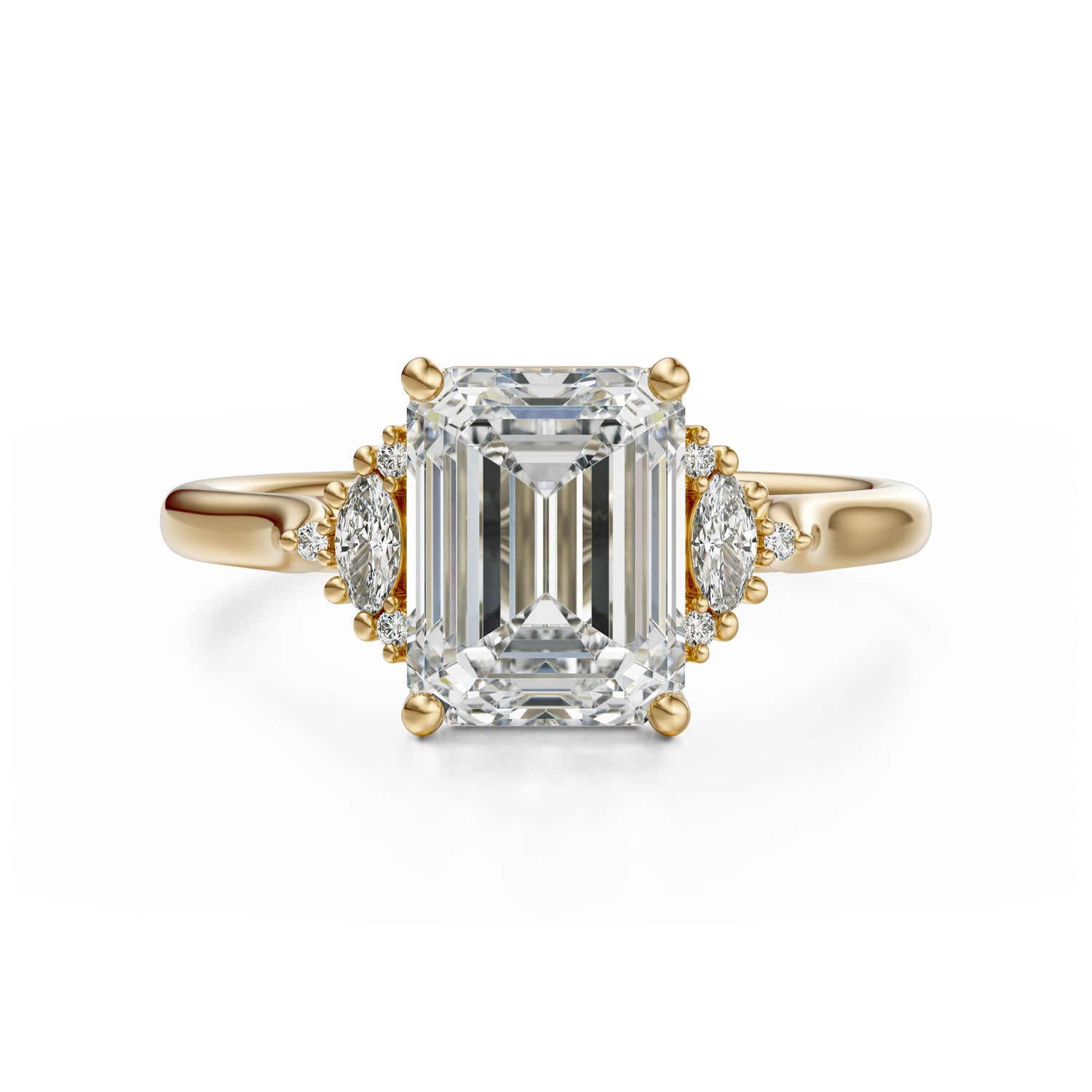 The Maren Ring | Emerald Cut | Setting Only