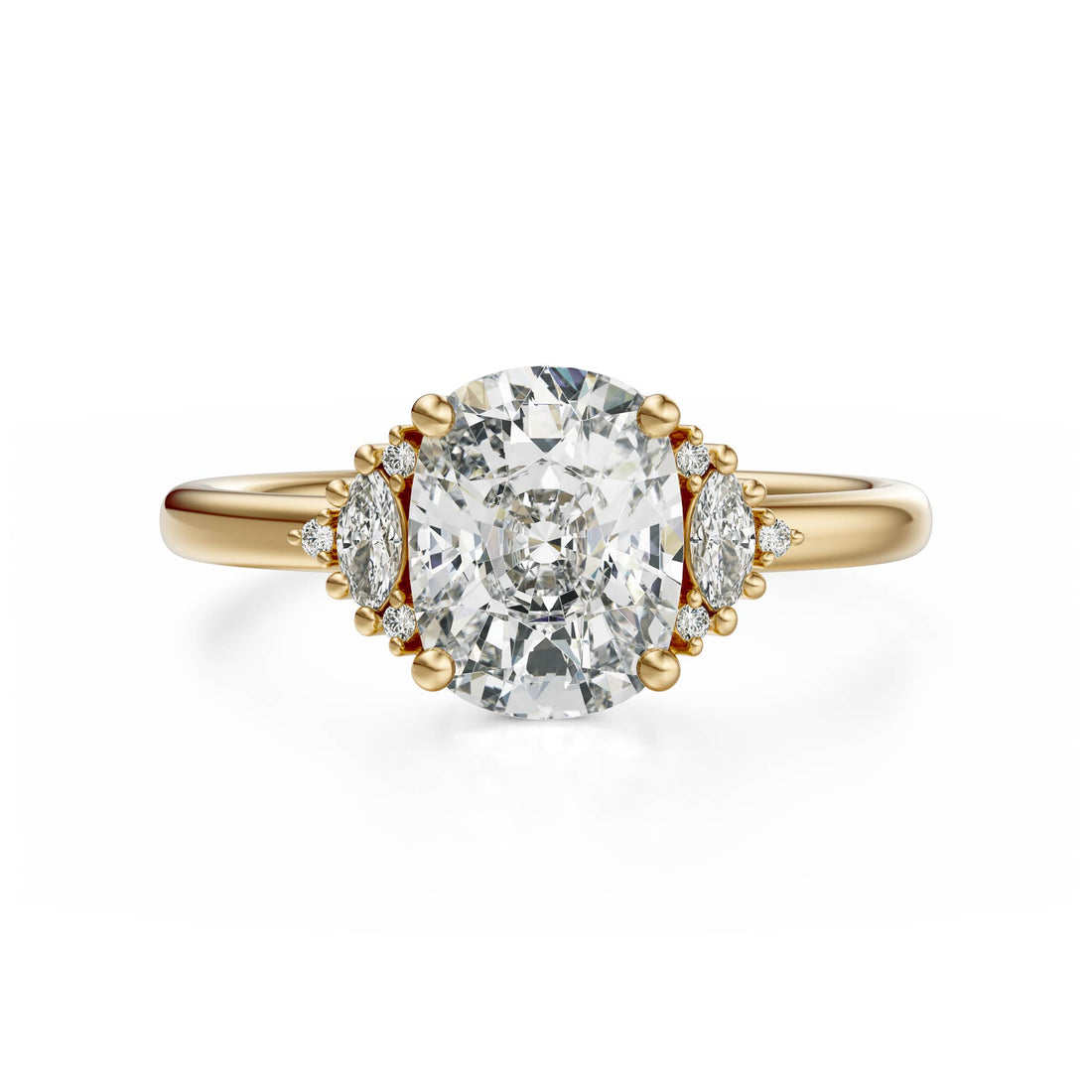 The Low Maren Ring | Elongated Cushion | Setting Only