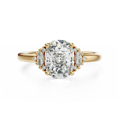 The Low Maren Ring | Elongated Cushion | Setting Only