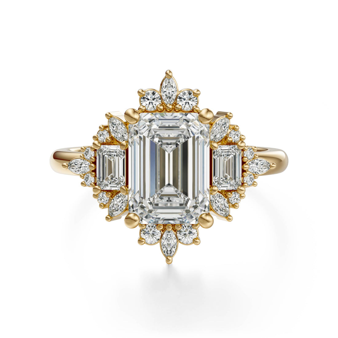 The Marial Ring | Emerald Cut