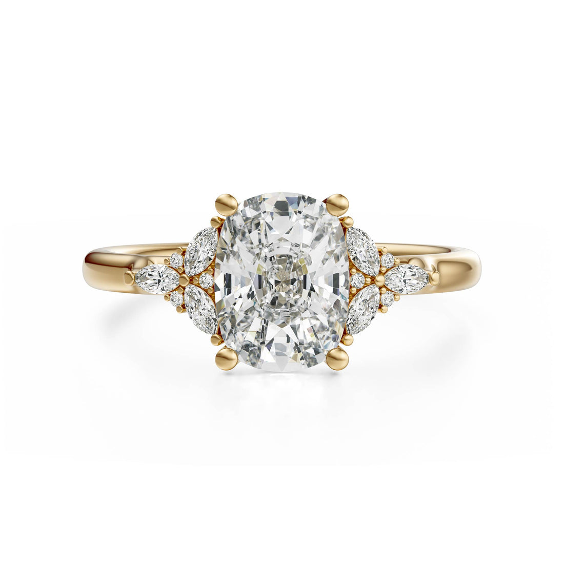 The Meadow Ring | Elongated Cushion | Setting Only - Lavender Creek Gems 