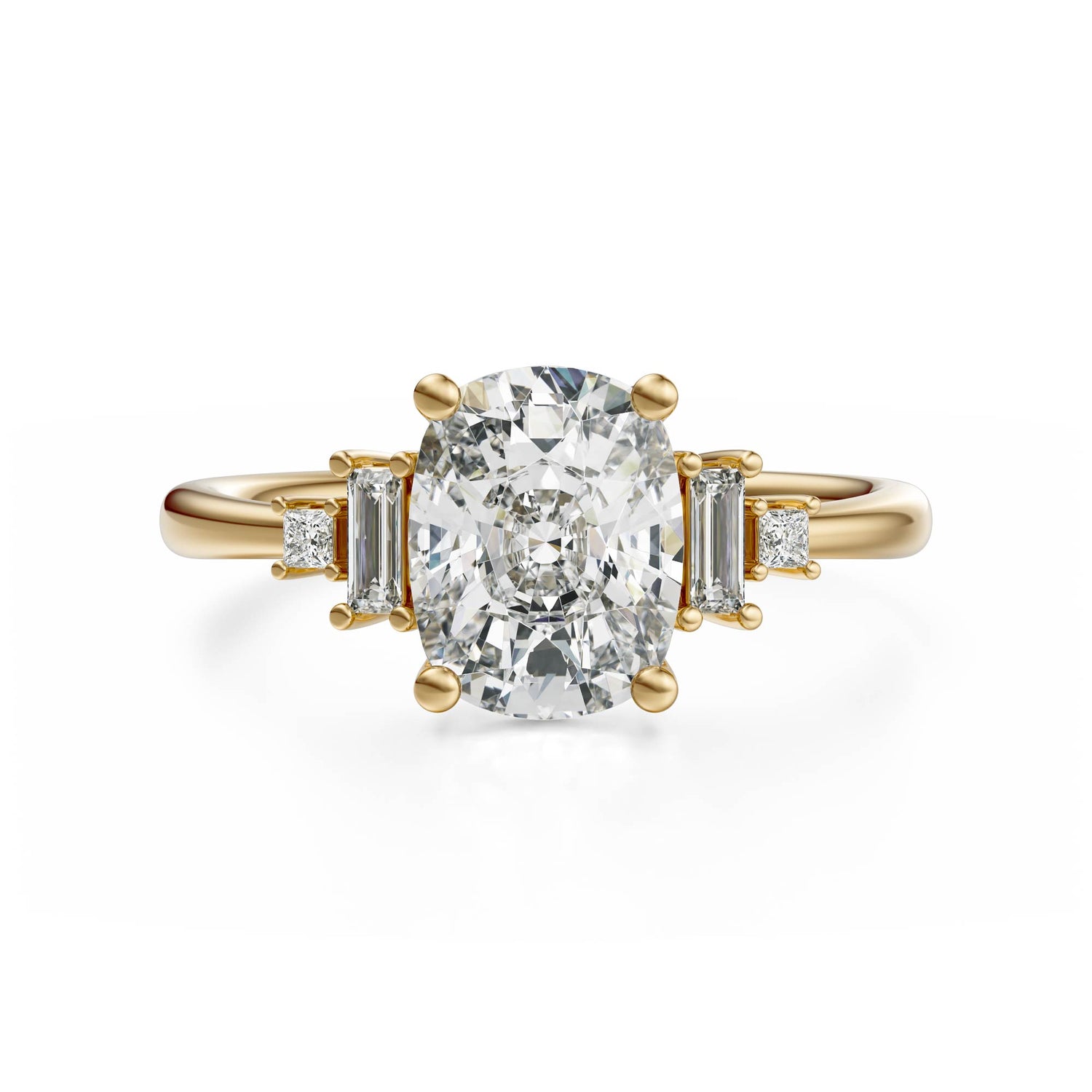 The Mira Ring | Elongated Cushion | Setting Only - Lavender Creek Gems 