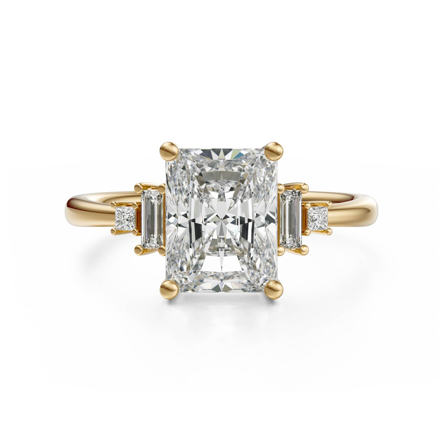 The Mira Ring | Radiant | Setting Only - Lavender Creek Gems 