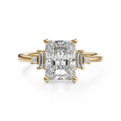 The Mira Ring | Radiant | Setting Only - Lavender Creek Gems 