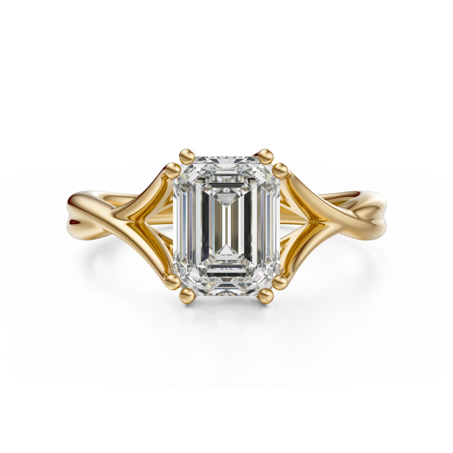 The Entwine Ring | Emerald Cut - Lavender Creek Gems 