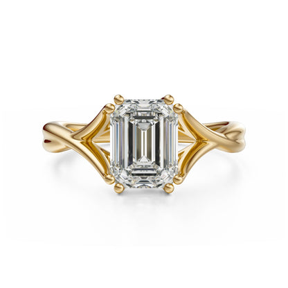 The Entwine Ring | Emerald Cut - Lavender Creek Gems 