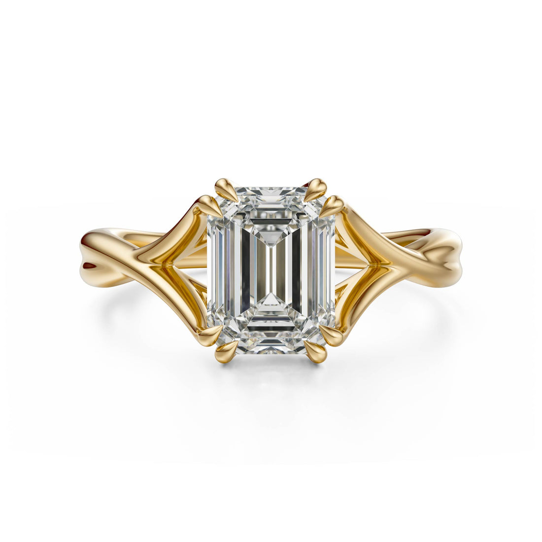 The Entwine Ring | Emerald Cut - Lavender Creek Gems 