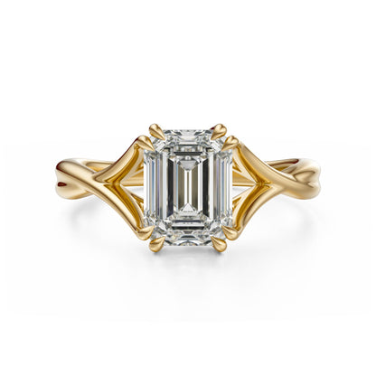The Entwine Ring | Emerald Cut - Lavender Creek Gems 