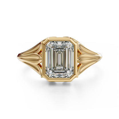 The Nightbloom Ring | Emerald Cut - Lavender Creek Gems 