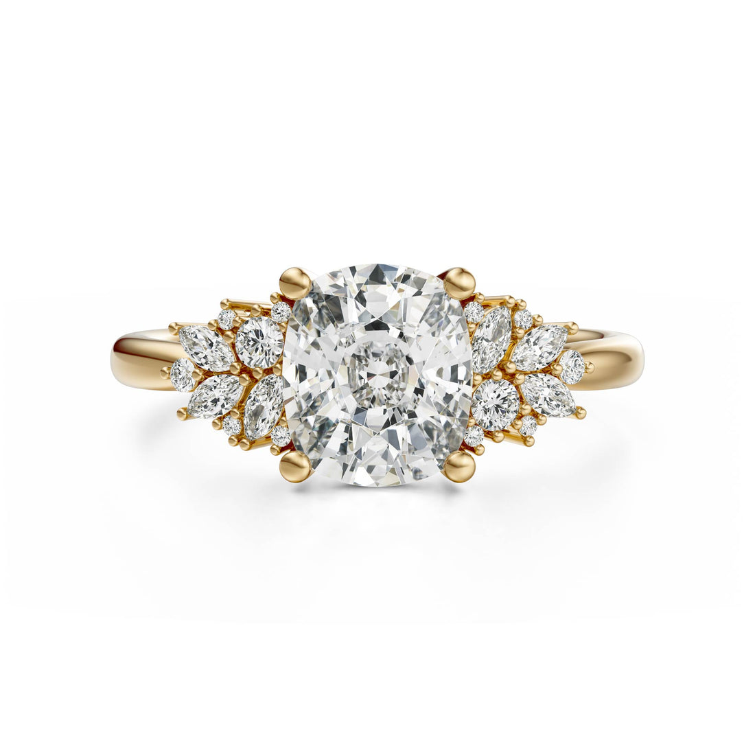 The Rosalie Ring | Elongated Cushion | Setting Only - Lavender Creek Gems 