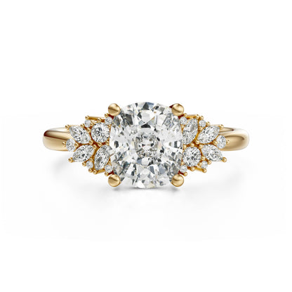 The Rosalie Ring | Elongated Cushion | Setting Only - Lavender Creek Gems 
