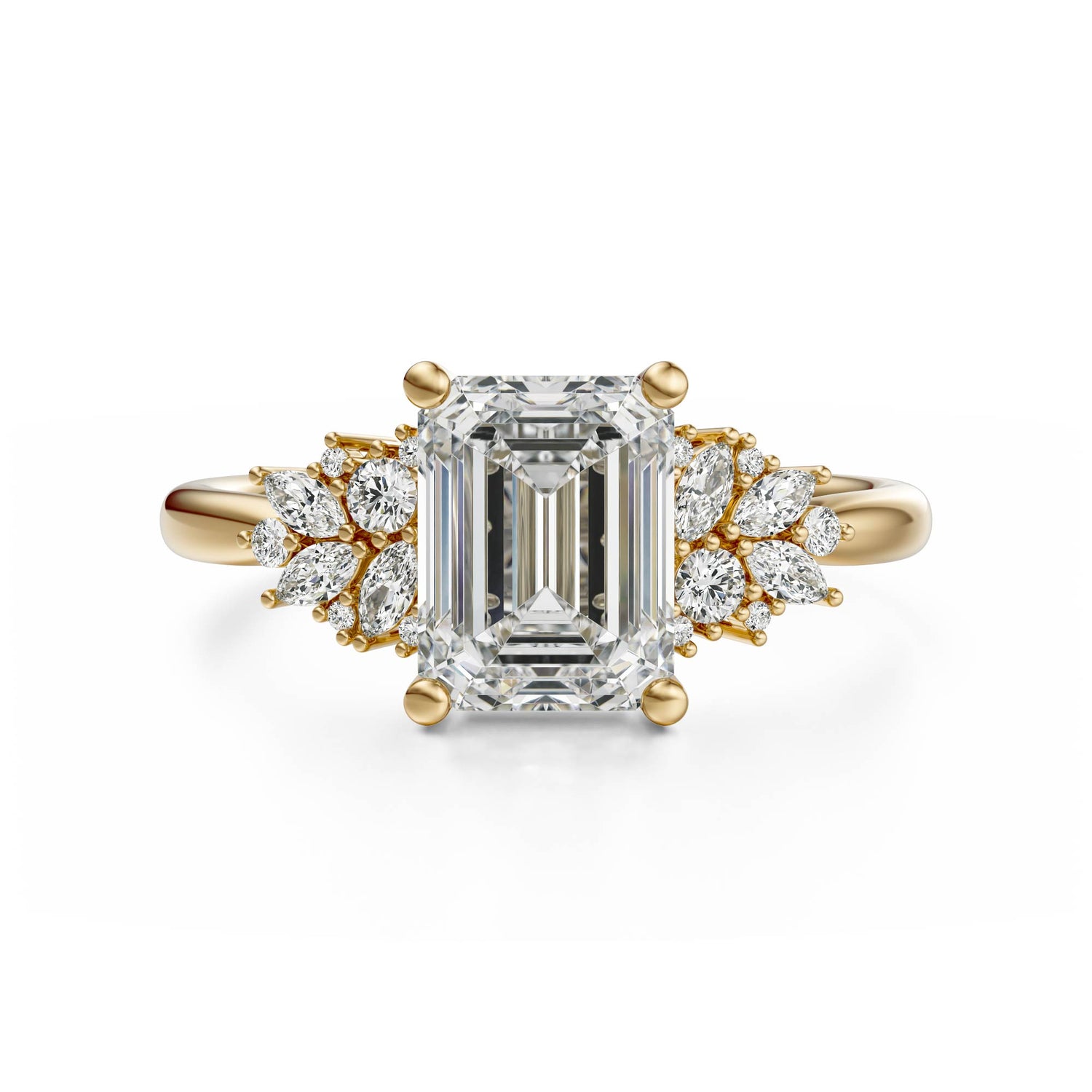 The Rosalie Ring | Emerald Cut | Setting Only