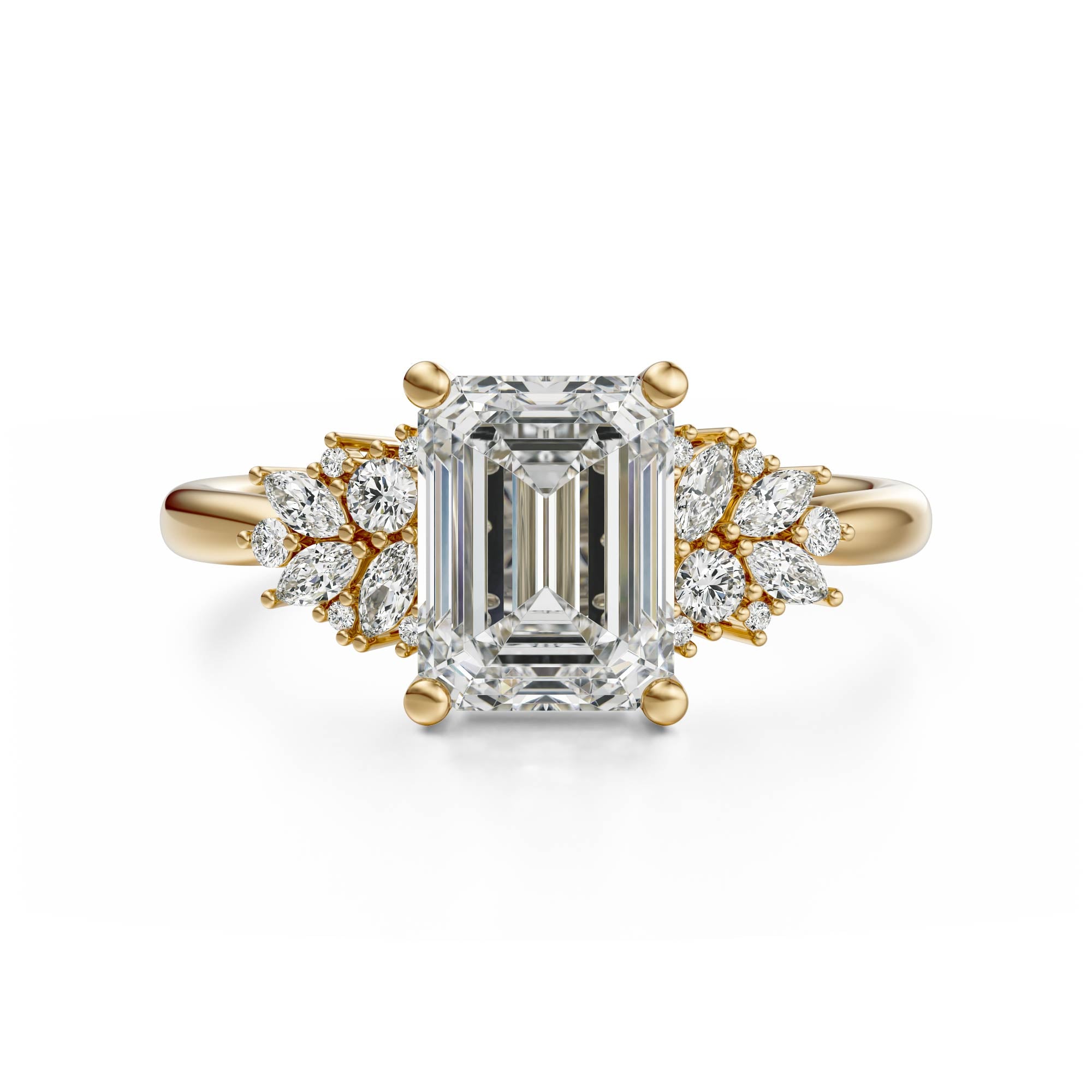 The Rosalie Ring | Emerald Cut | Setting Only