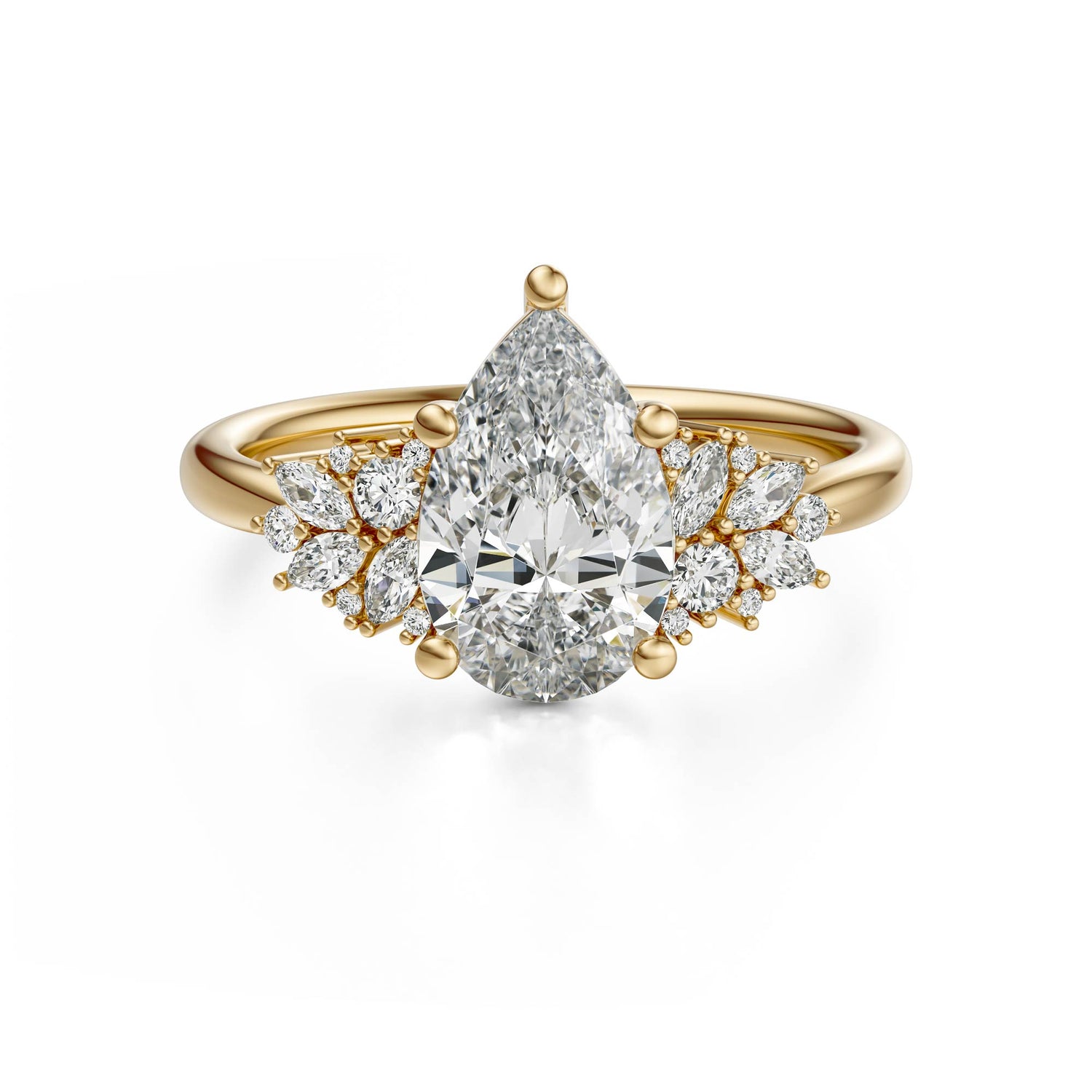 The Rosalie Ring | Pear | Setting Only - Lavender Creek Gems 