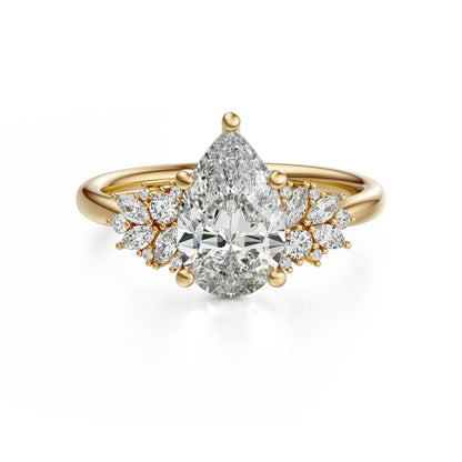 The Rosalie Ring | Pear | Setting Only - Lavender Creek Gems 