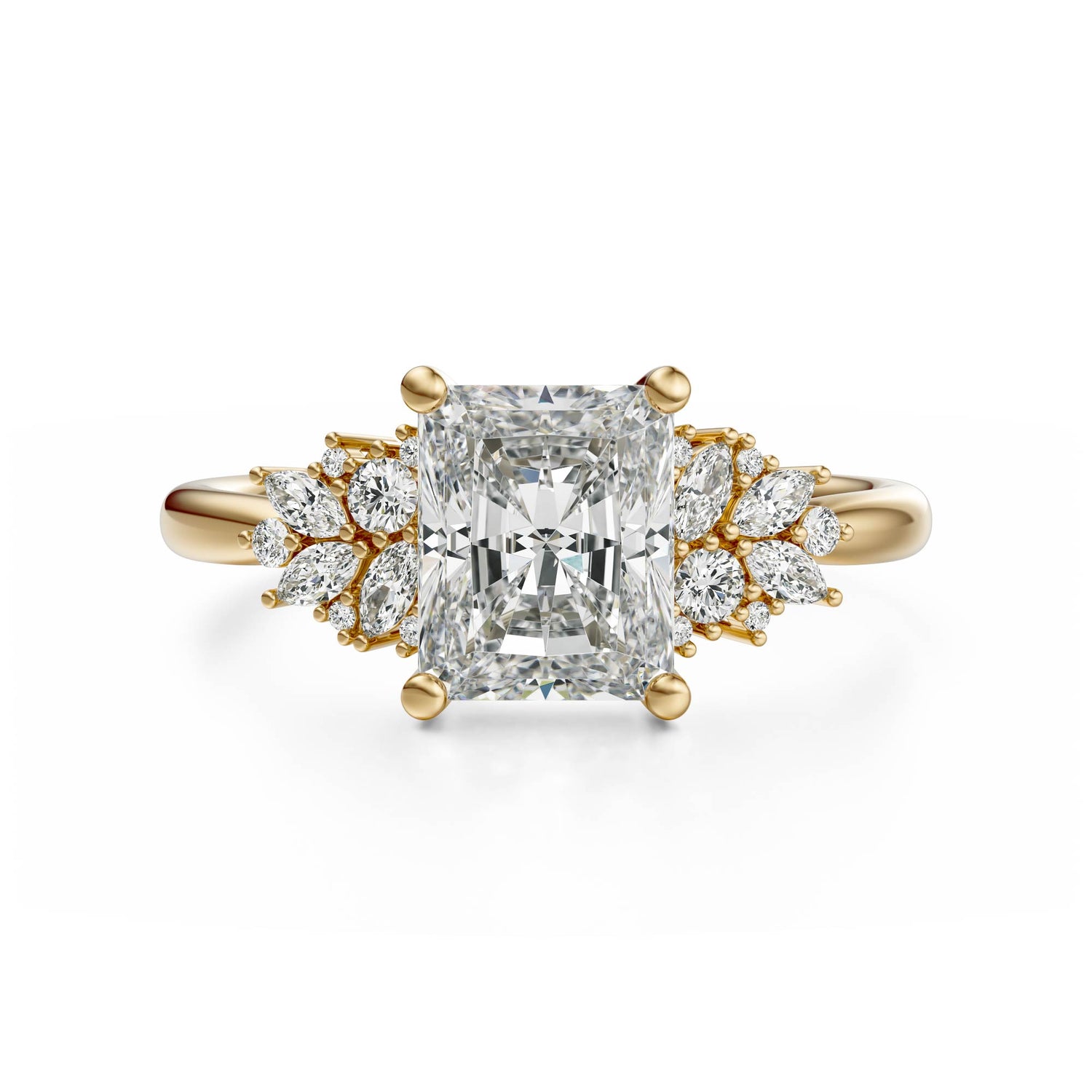The Rosalie Ring | Radiant | Setting Only - Lavender Creek Gems 
